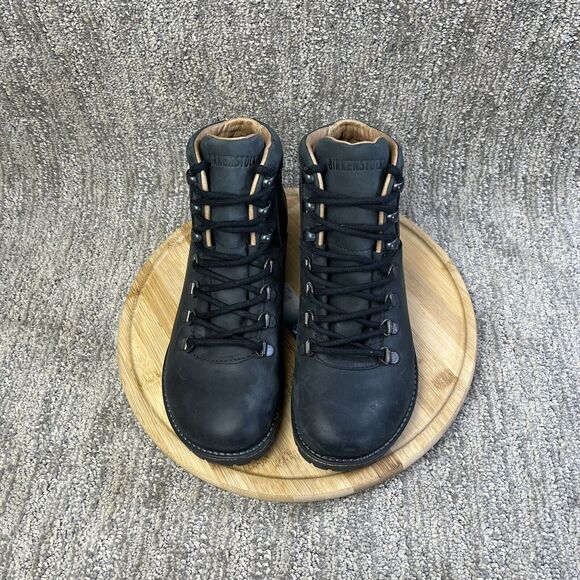 NEW Birkenstock Jackson Black Nubuck Leather Boots Women Size 37 US 6 Narrow Fit - Picture 5 of 9